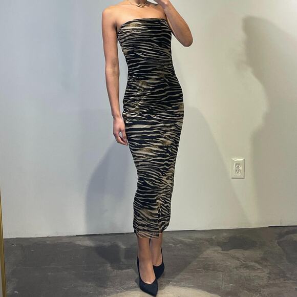 Animal Print Midi Dress - Picture 1 of 4
